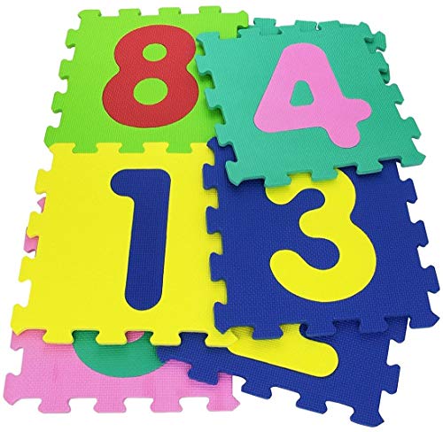 fair Tappeto Puzzle Morbido Bambini Numeri Tappetino Gioco Protettivo Lavabile Bambini Set 10 Pz Numeri Numeri Numeri