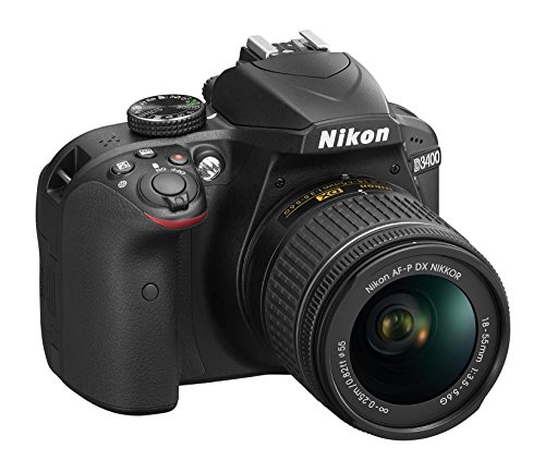 Nikon D3400 Fotocamera Reflex Digitale con Obiettivo Nikkor AF-P 18/55VR, 24,7 Megapixel, LCD 3', SD da 8 GB 300x Premium Lexar, Nero [Nital Card: 4 Anni di Garanzia]