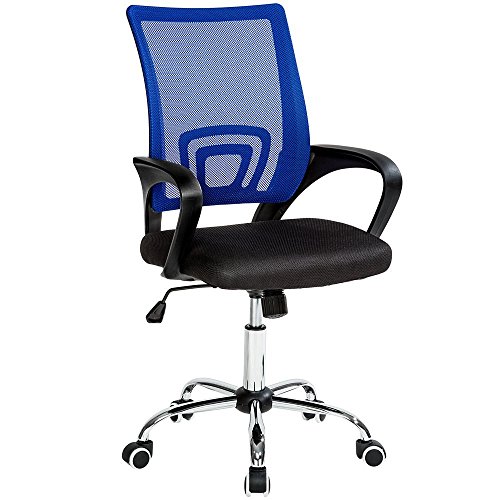 La sedia spagnola Ribadeo Sedia di Ufficio senza poggiatesta 61x58x89 cm blu