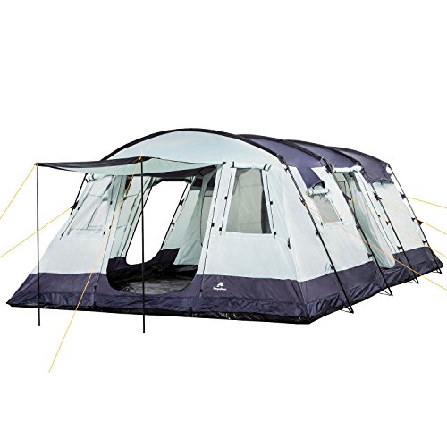CampFeuer XtraL Tenda familiare per 6 Persone | Enorme vestibolo, 5000 mm di Colonna d'Acqua | Tenda da Campeggio Tenda a Tunnel Grande