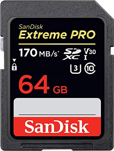 SanDisk Extreme PRO, Scheda Di Memoria Da 64 GB SDXC Fino A 170 MBs, Nero