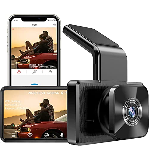AUTOWOEL Dashcam 1080P con WiFi,170° Grandangolo, Visione Notturna Elettronica per Auto FHD DVR Mini Videocamera per Auto, Frontale HD obiettivo, G-Sensor, Monitoraggio del parcheggio