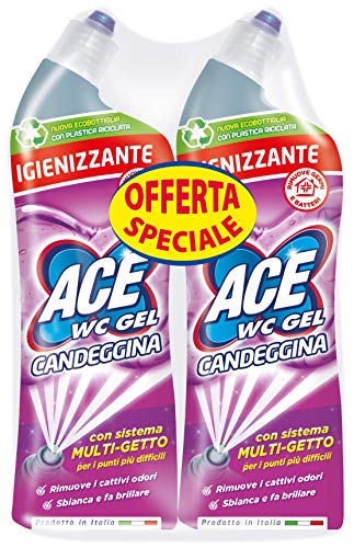 ACE WC GEL Multigetto Candeggina Igienizzante, 2 Confezioni da 700ml