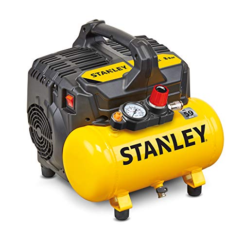 Stanley Dst 100/8/6 Compressore Silenzioso, Giallo, ‎36 x 36.5 x 37.5 cm, 16 Kg