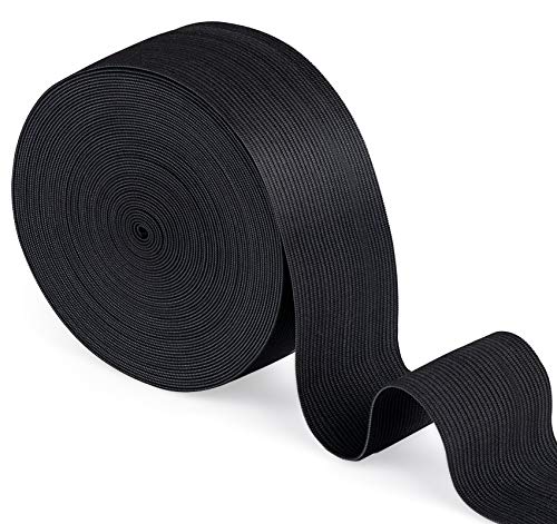 Agoer Elastico Nero 40 mm di larghezza – 10 metri, Elastico da cucire, Nastro elastico per la casa fai da te
