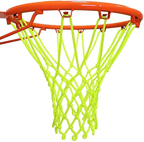 Cisixin Rete per Canestro da Basket in Nylon Verde Fluorescente Nets per Indoor & All'aperto Gli Sport