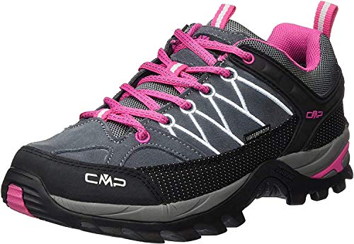 CMP Rigel Low Wmn Trekking Shoes Wp Scarpe da Trekking Alta da Donna, Grigio (Grey Fuxia Ice), 40 EU