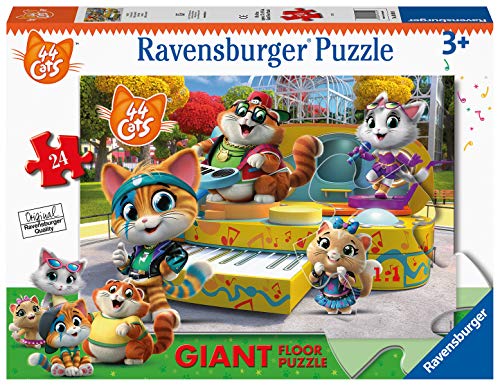Ravensburger 030910 - 44 Gatti, Puzzle 24 Pezzi Giant Pavimento, Puzzle per Bambini, Età Raccomandata 3+