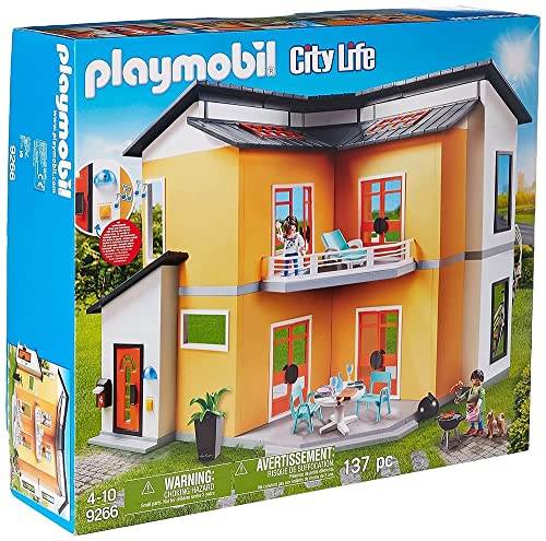 PLAYMOBIL City Life 9266 - Villa moderna, Con effetti luminosi e sonori, Dai 4 anni